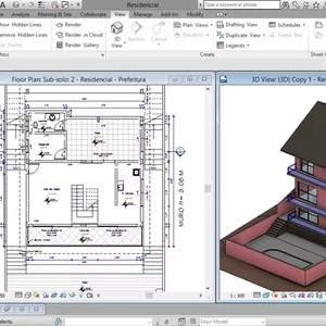 Imagem de capa para o Ebook Curso Básico de Revit Architecture