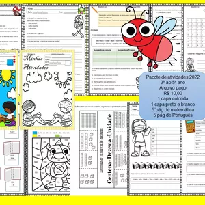 Imagem de capa para o Ebook PACOTE DE ATIVIDADE DE PORTUGUÊS E MATEMÁTICA - 3º AO 5º ANO