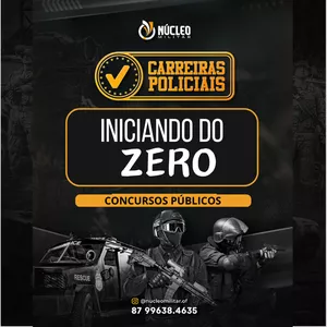 Imagem de capa para o Curso online NÚCLEO MILITAR - CARREIRAS POLICIAIS "INICIANDO DO ZERO”
