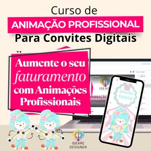 Imagem de capa para o Curso online Curso de Animação Profissional Para Convites Digitais