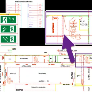 Imagem de capa para o Curso online Pacote com 9 exemplos Projetos Combate Incêndio e símbolos gráfico do Bombeiro em dwg