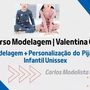 Curso Mini - Curso de Modelagem Pijama Infantil Unissex Digital | Valentina CAD