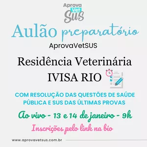 Imagem de capa para o Evento online Aulão Preparatório - Residência IVISA RIO