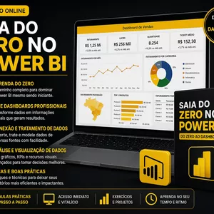 Imagem do curso Power BI Descomplicado: Do ZERO ao DASHBOARD