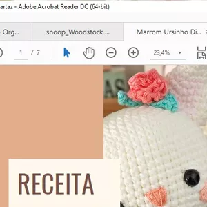 Imagem de capa para o Ebook Receita Amigurumi Coelhinha