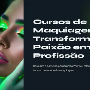 Imagem de capa para o Ebook Cursos de Maquiagem tranformando Paixao en Profissão