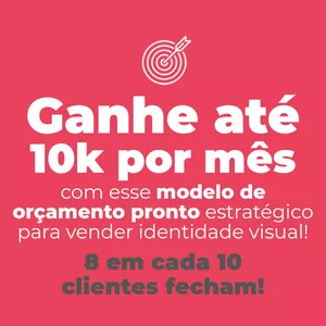 Imagem de capa para o Ebook Modelo de Orçamento pronto para Identidade Visual - Ganhe até 10k por mês