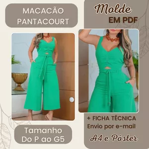 Imagem de capa para o Ebook Molde em Pdf - Macacão Pantacourt 