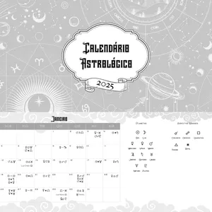 Imagem de capa para o Ebook Calendário Astrológico 2025