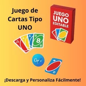 Imagen de portada para Ebook Plantilla Editable de Cartas Tipo UNO