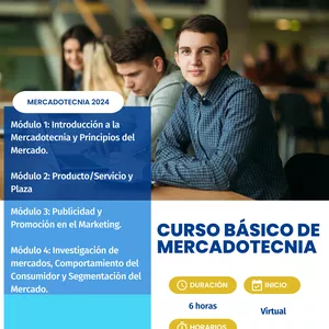 Imagen de portada para Curso online Curso básico de Mercadotecnia