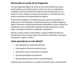 Imagen de portada para Ebook COMO PREPARAR PERFUMES, SPLASH Y FRAGANCIAS DE AMBIENTADORES.
