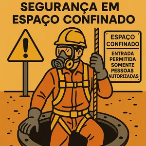 Imagem de capa para o Ebook Segurança em Espaço Confinado NR 33