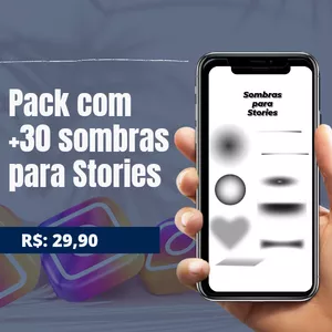 Imagem de capa para o Curso online Pack com +30 sombras para stories criativos 