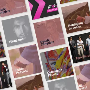 Imagem de capa para o Ebook 10 x Mais Produtiva - Dossiê Masculino Consultoria de Imagem - Editável 