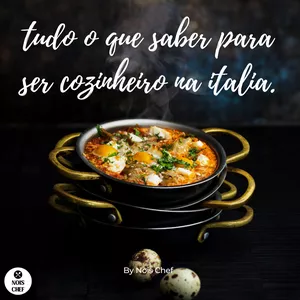 Imagem de capa para o Ebook Tudo o que Saber Para Ser Cozinheiro na Itália.