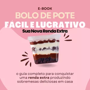 Imagem de capa para o Ebook Bolo de Pote Fácil e Lucrativo: Sua Nova Renda Extra