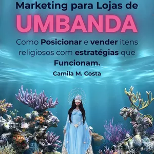 Imagem de capa para o Ebook Marketing para lojas de umbanda: Como posicionar e vender itens religiosos com estratégias que Funcionam.