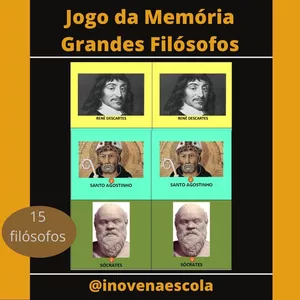 Imagem de capa para o Ebook JOGO DA MEMÓRIA GRANDES FILÓSOFOS