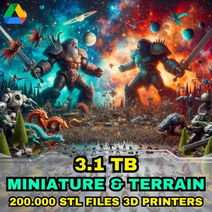 Cover image for Online course Miniatures &amp; Terrain STL Files Pack - 200.000 file - 3100GB