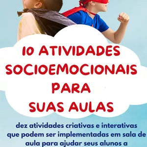 Imagem de capa para o Ebook 10 Atividades Socioemocionais Para suas Aulas.