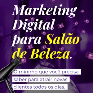 Imagem de capa para o Ebook Marketing Digital para Salão de Beleza