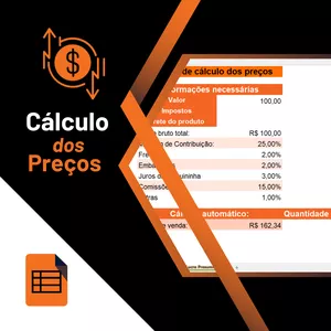 Imagem de capa para o Ebook Planilha de Cálculo dos Preços