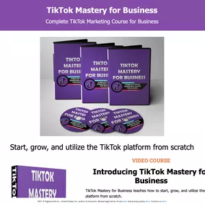 Cover image for Online course TikTok Mastery For Business 