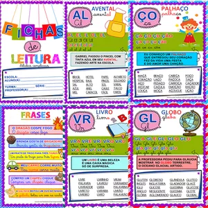 Imagem de capa para o Ebook FICHAS DE LEITURA COM SÍLABAS COMPLEXAS
