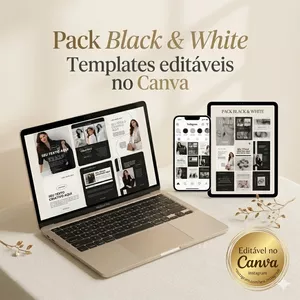Imagem de Pack Black and White criado por Samantha Parrela na hotmart