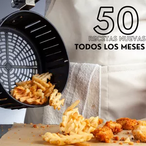 Imagen de portada para Curso online 50 Recetas NUEVAS para Freidora de Aire todos los meses
