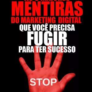 Imagem de capa para o Ebook  AS 5 MAIORES MENTIRAS DO MARKETING DIGITAL