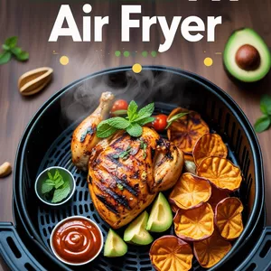 Imagem de capa para o Ebook 50 Receitas Fit para Air Fryer