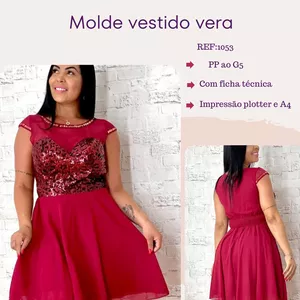 Imagem de capa para o Ebook Molde vestido Vera REF:1053