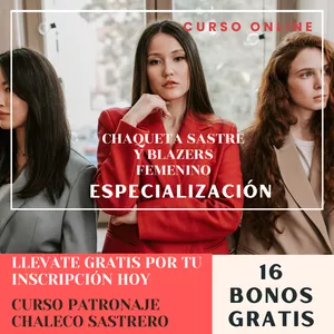 Imagen de portada para Curso online Curso de Chaqueta Sastre y Blazers: Sastrería Femenina