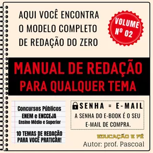 Imagem de capa para o Ebook MANUAL DE REDAÇÃO PARA QUALQUER TEMA – VOLUME 2 (EDUCAÇÃO E FÉ - ENEM E CONCURSOS) 