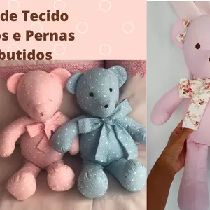 Imagem de capa para o Ebook como fazer urso de tecido 