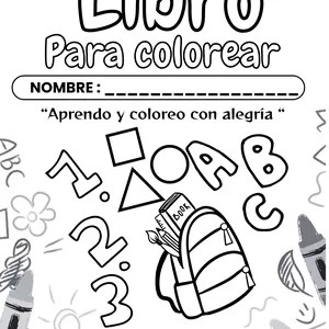 Imagen de portada para Ebook Mi primer Ebook Educativo (niños4-6años): Abecedario, numeros y figuras para colorear
