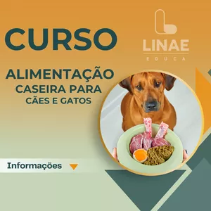 Imagem de capa para o Curso online Curso de Alimentação Caseira para Cães e Gato