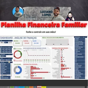 Imagem de capa para o Curso online Planilha Controle Financeiro Familiar