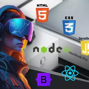 Imagen de portada para Curso online Desarrollador Web Full Stack Completo HTML, CSS, JS y Más De Cero a Experto!