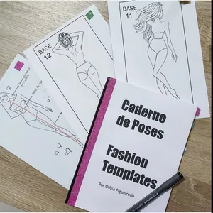 Imagem de capa para o Ebook Caderno de Poses para Desenho de Moda