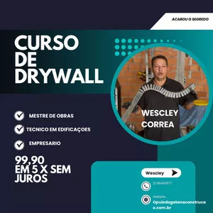 Imagem de capa para o Curso online Curso de Drywall