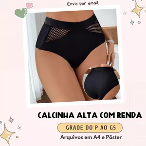 Imagem de capa para o Ebook Calcinha Alta com Renda - Molde em PDF