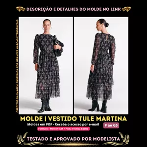 Imagem de capa para o Curso online [Molde em PDF] - Vestido Tule Martina.