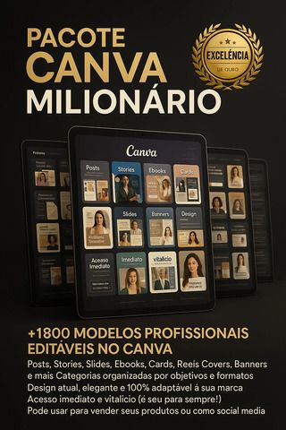 Imagem do curso Pacote Canva Milionário