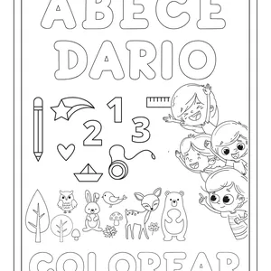 Imagen de portada para Ebook  "Abecedario Mágico para Colorear"