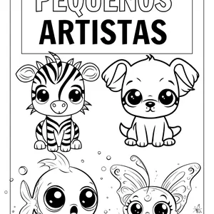 Imagen de portada para Ebook libro para colorear pequeños artistas
