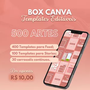 Imagem de capa para o Ebook Canva Box - Templates Editáveis