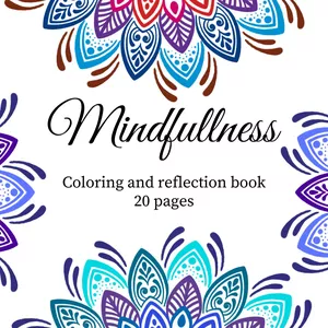Cover image for Ebook Mindful coloring, reflection and self love